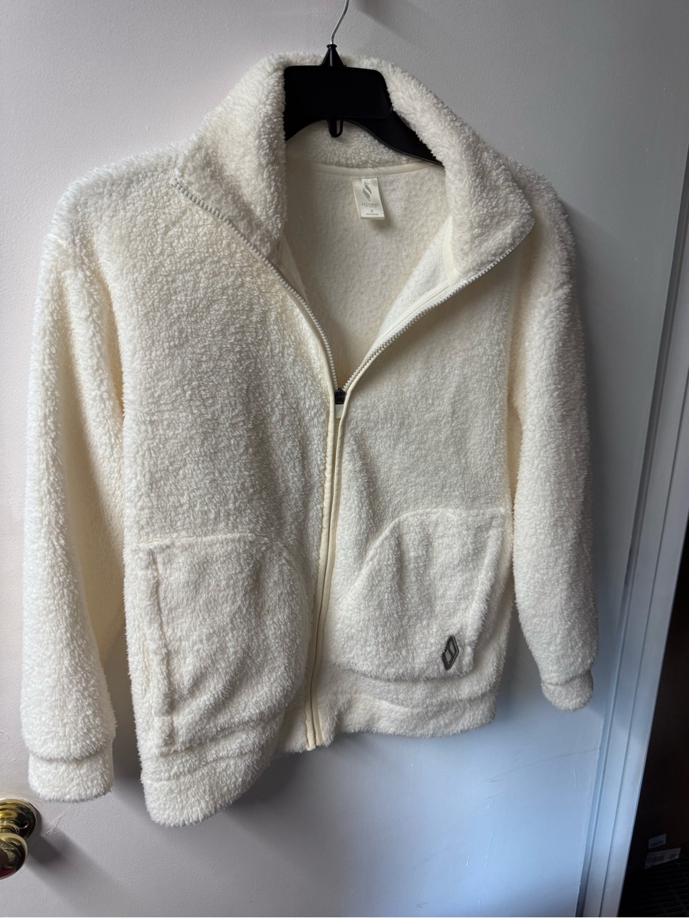 Skechers Cream Sherpa Full-Zip Kids Jacket